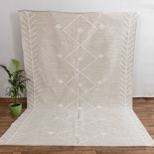 Bohemian Inspired Hand Woven Cotton Hand Woven Rug,  Cotton Rag Rug.Sizes- 3x5,4x6,5x8,8x10...JR-6