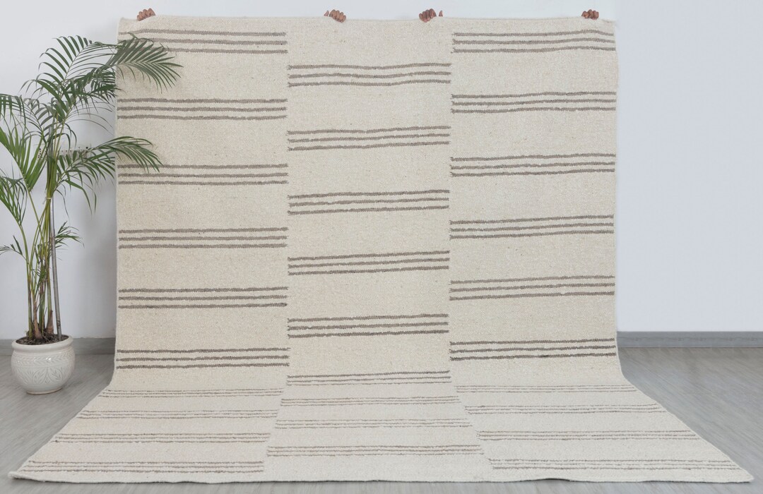 Ivory Grey Hand Woven High Quality Bohemian Moroccan Rug, Boho Decor#rw ...