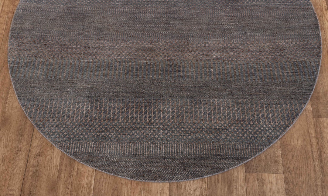 4x4 / 120x120 Cms Round Rug Wool & Silk Rug, Handmade Rug #5505 - Etsy
