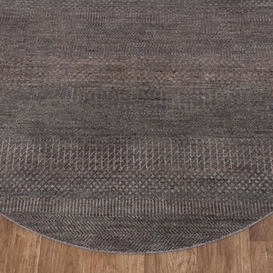4x4 / 120x120 Cms Round Rug Wool & Silk Rug, Handmade Rug #5505
