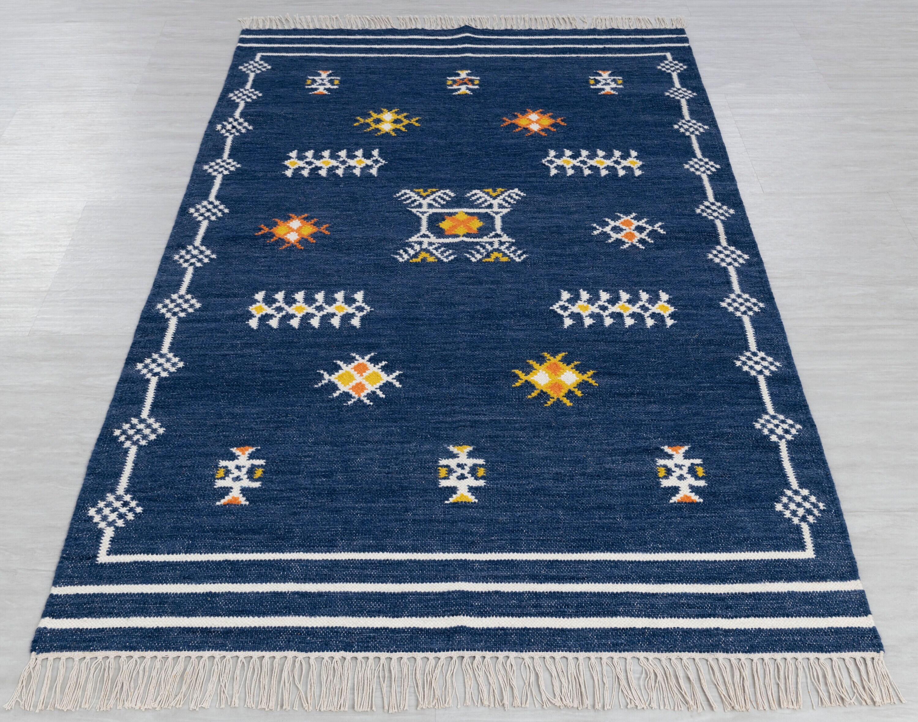 Blauw boho boho Marokkaans tapijt handgeweven boho decor geïnspireerd, boho Scandinavisch decor-Tn-57