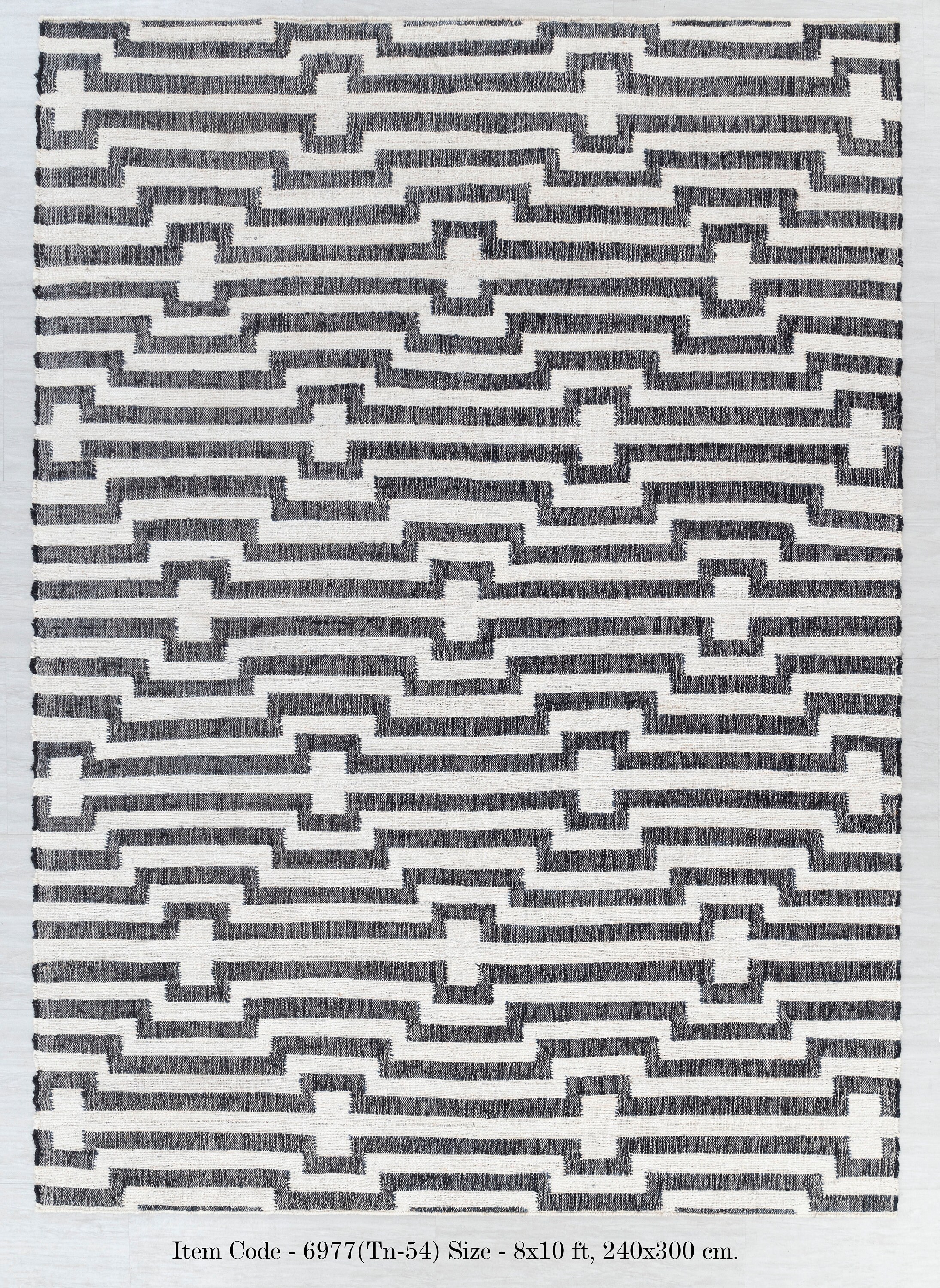 ボヘミアンスタイル ラグ 白黒 幾何学模様 ボヘミアン風の白黒ラウンドラグ | トライバル幾何学模様カーペット