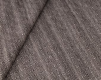 Grey Ivory Modern Geometric Design Hand Woven Wool Flatweave Rug, Customize in any size-8580 (5014-C)