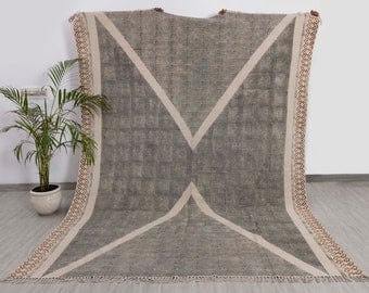 Boho Handwoven Block Printed Flatweave Cotton Rug, Bohemian Nordic Rug. Sizes- 5X8,6X9,8X10,9X12.Durrie-12