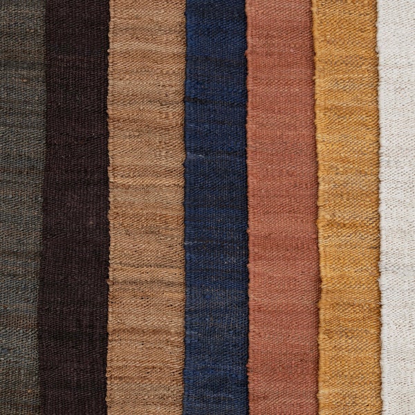 Tapis tissé à la main solide en fil de jute naturel de qualité supérieure, à personnaliser dans toutes les tailles.