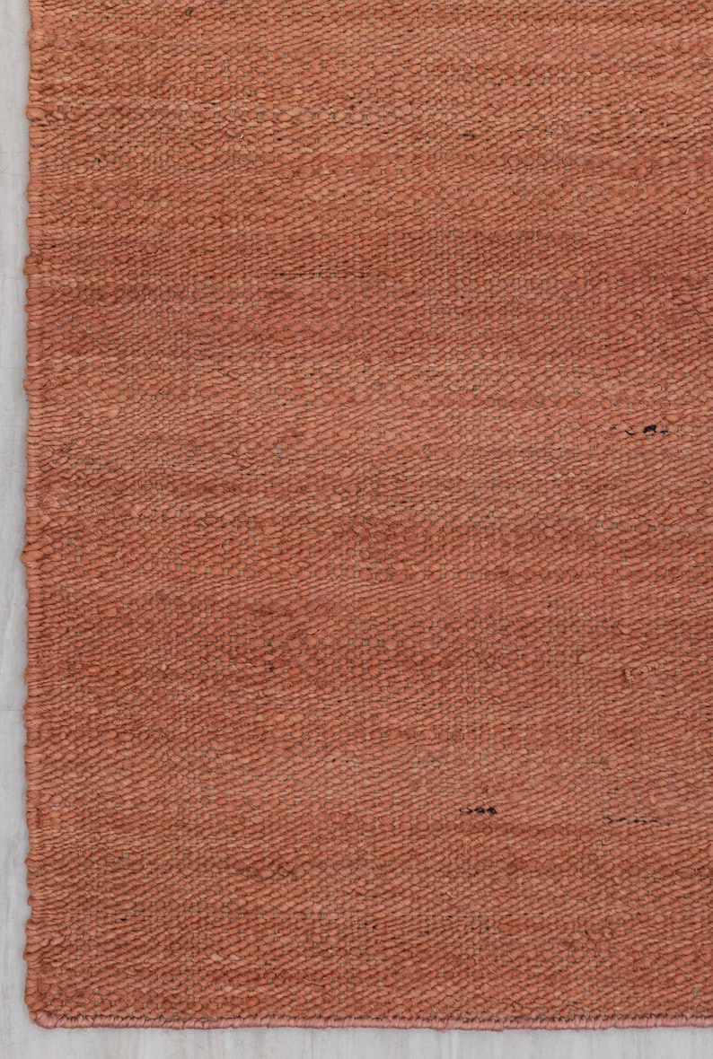 Alfombra de yute tejida a mano, Dhurrie de tejido plano, tamaño personalizado imagen 10