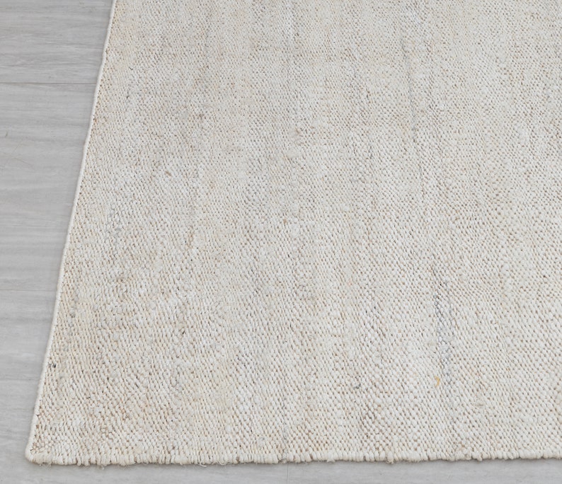 Alfombra de yute tejida a mano, Dhurrie de tejido plano, tamaño personalizado imagen 3
