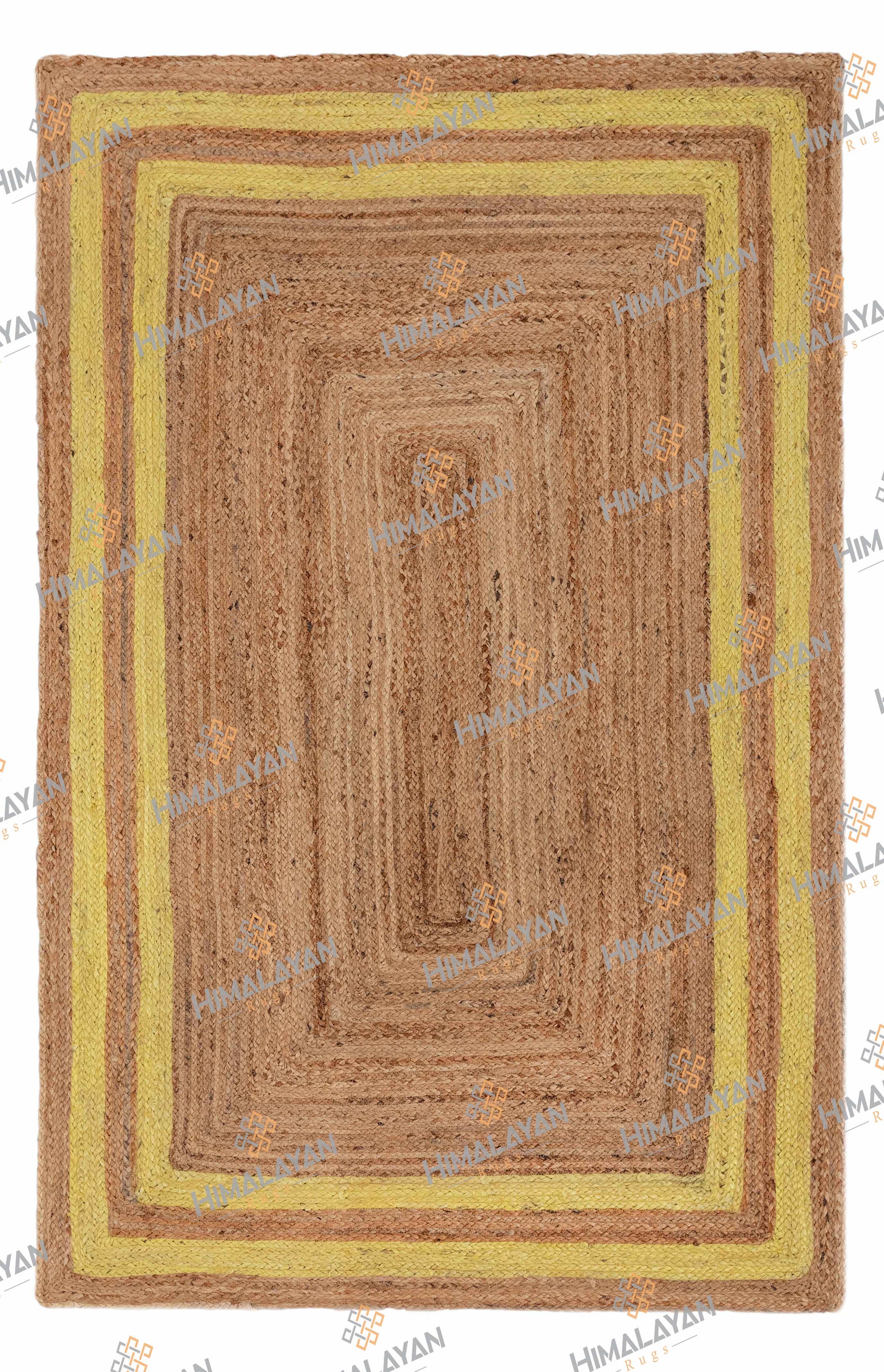 Yellow Jute Scallop Handmade Rug Jute Rugs Customise in any Etsy