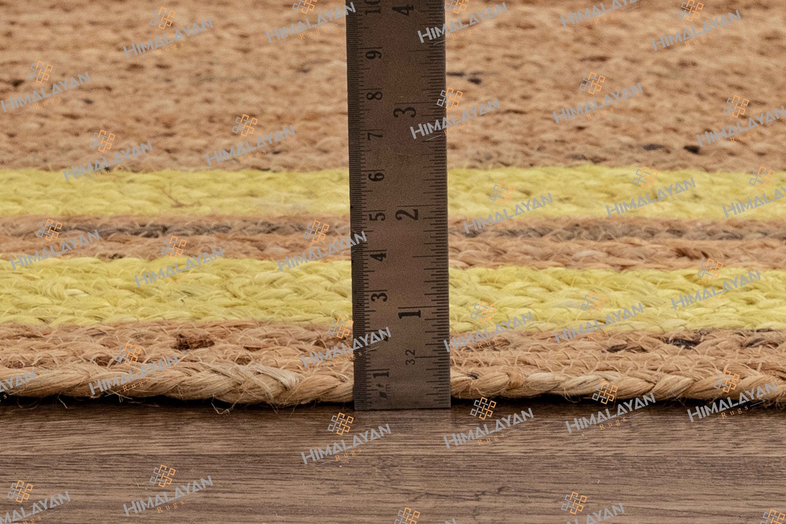 Yellow Jute Scallop Handmade Rug Jute Rugs Customise in Any Etsy