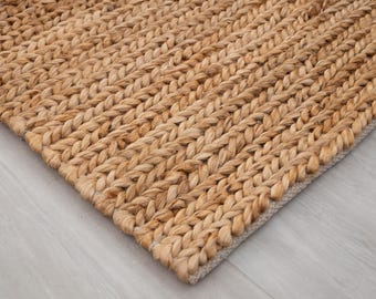 Hand Woven Natural Premium Braided Jute  High Quality Rug, CUSTOMIZE in any size.....CS-11