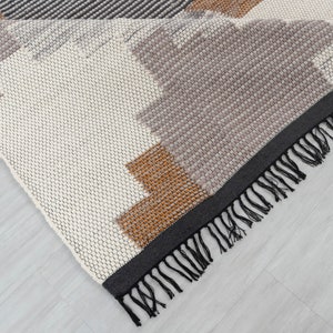 Scandinavian Nordic Decor Bohemian Inspired Rug Hand Woven Wool Flatweave...Customize in Any SizeAs-14 image 8