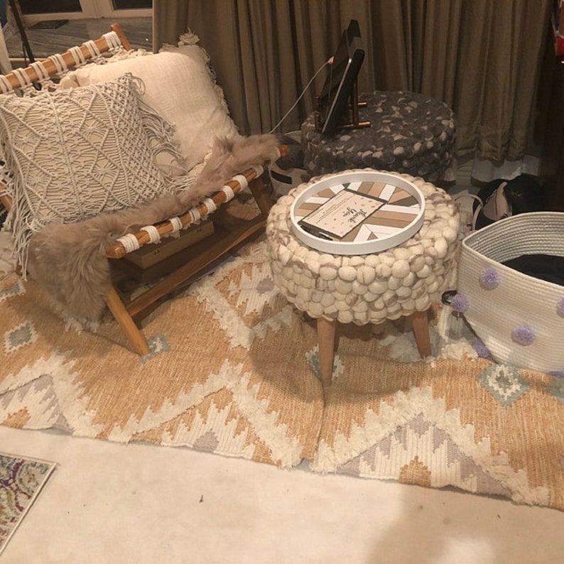 Mustard Gold Handwoven Wool Bohemian Moroccan Rug Boho Rug - Etsy