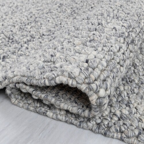 Dakota Fields Handmade Braided Wool Light Gray Rug & Reviews