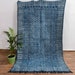 Blue Indigo Hand Woven Cotton Flatweave Kilim Rug, Boho Blue Rug...#AA-3 Sizes 5x8,6x9,8x10,9x12 