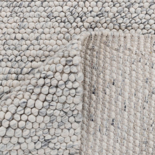 Chunky Felted Soft Wool Rug Ivory Grey Charcoal High Quality Etsy