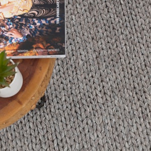 Smoke Grey Felt Wool Scandinavian High Quality Chunky Wool Felted Hand Woven,Customize in any size...TN-81