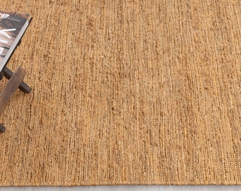 High Quality Gold Jute  Braided Jute Wool Hand Woven High Quality Rug, CUSTOMIZE in any size.....CK-10
