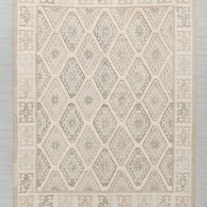 Alfombra de inspiración marroquí de lana de marfil natural tejida a mano decoración boho inspirada, decoración boho escandinavaAS-5 imagen 6