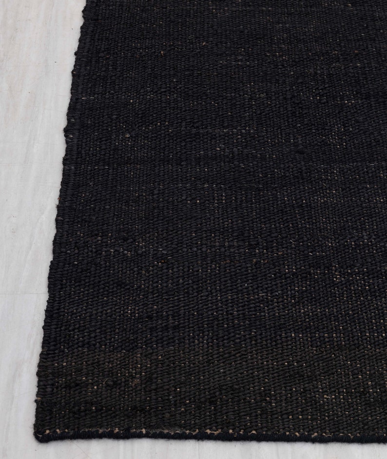 Alfombra de yute tejida a mano, Dhurrie de tejido plano, tamaño personalizado imagen 9