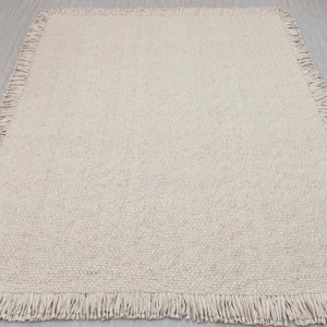 Ivory Cream High Quality Boho Insired Scandinavian Swedish Style Decorative Rug TN-91