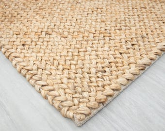 Hand Woven Natural Premium Braided Jute  High Quality Rug, CUSTOMIZE in any size.CK-15