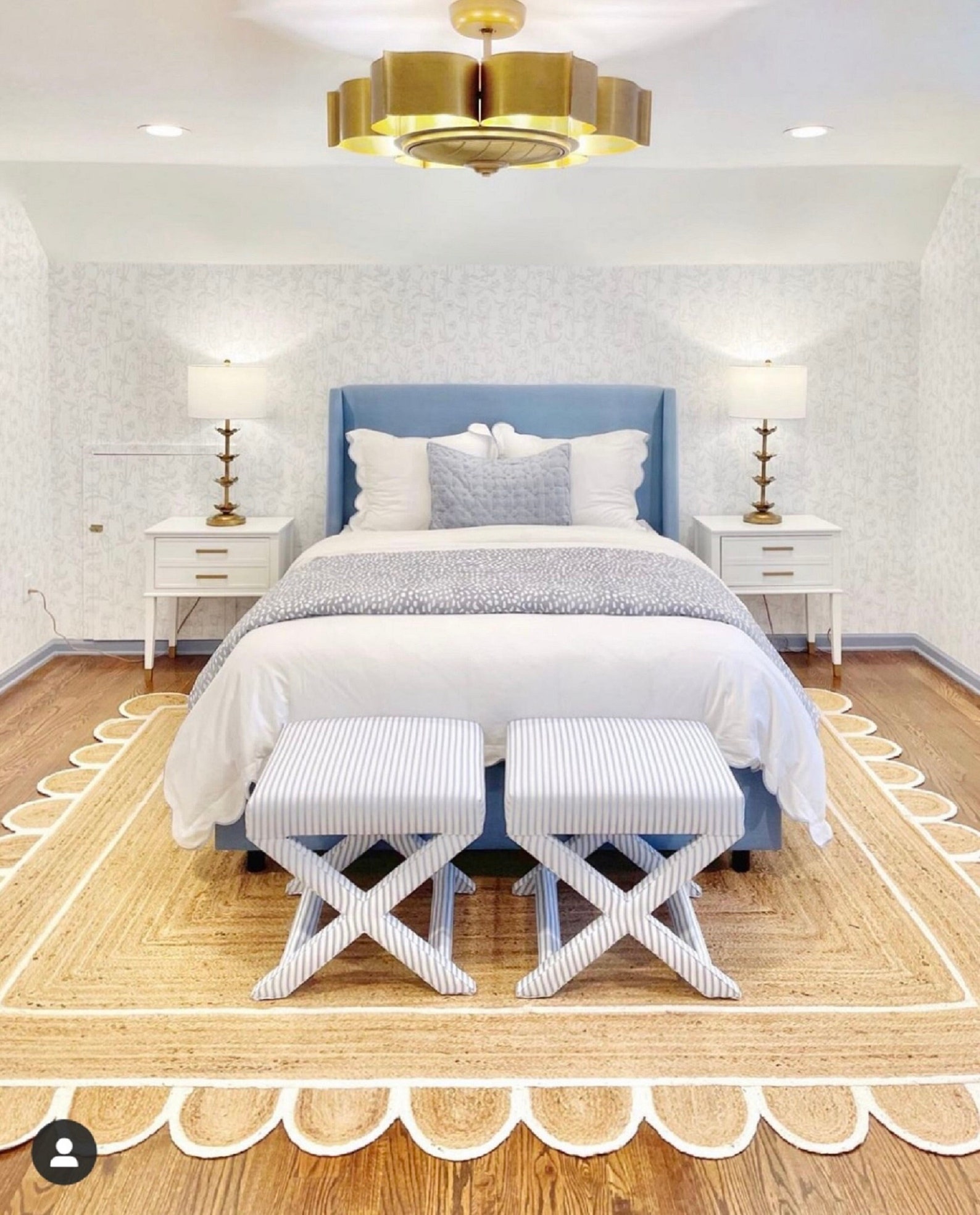 Scalloped Jute White Border Rug Jute Boho Rug..customise in - Etsy