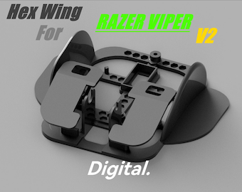 Digital: Razer Viper v2 mod, Ultralight 11.5grams, Small fingertip mouse mod kit, Hex Wing - four grip styles