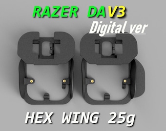 New Wireless Razer Death adder V3 Pro digital - DAV3 - 24g - Hex Wing Raptor, Ultralight, fingertip mouse mod download  - four grip styles