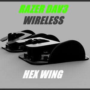 Wireless Razer Deathadder V3 Pro - DAV3 - 28 gram - Hex Wing Raptor, Ultralight carbon, fingertip mouse mod kit, for  - four grip styles