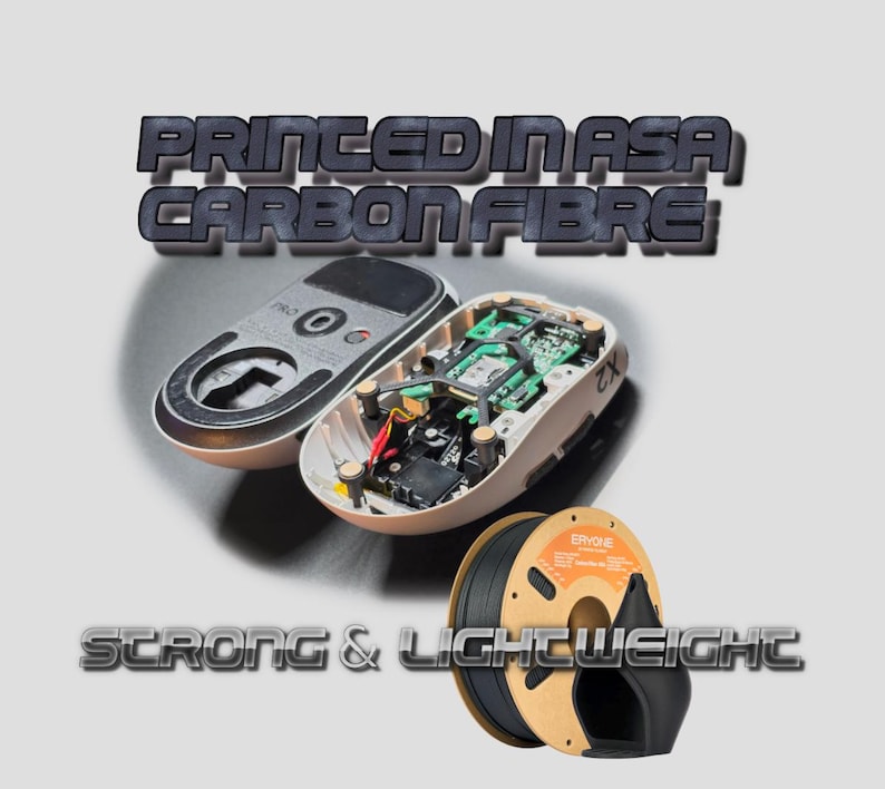 Logitech PRO X2 SUPERSTRIKE and Superlight 2 Custom Base Mod | 1.5gram - Carbon Fibre Asa | Mouse Upgrade image 8