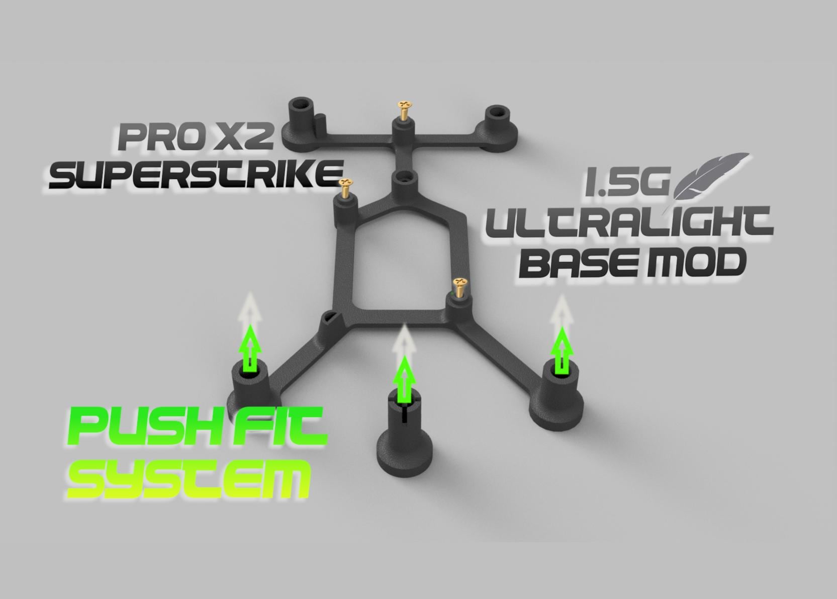 Logicool PRO X2 SUPERSTRIKE カスタムmod Logitech PRO X2 SUPERSTRIKE and Superlight 2 Custom Base Mod | 1.5