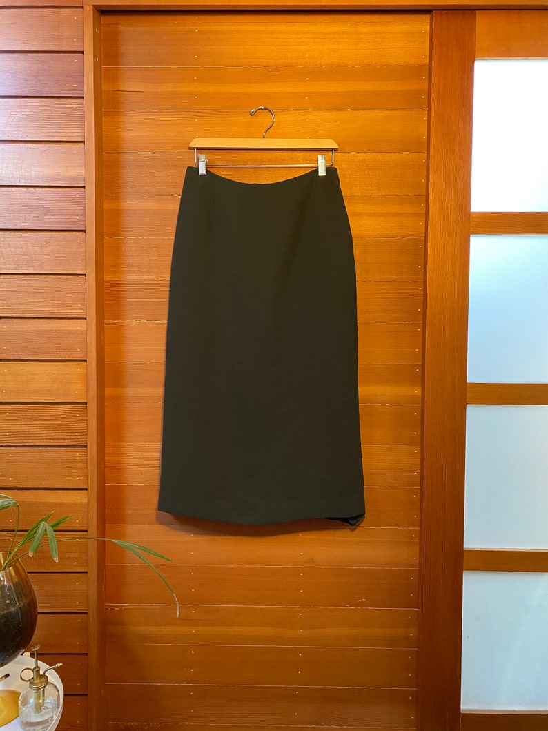 90/'s Jones Wear Olive Pencil Skirt