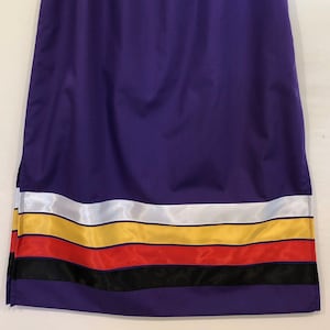 Native American Regalia Traditional DEEP PURPLE Pow Wow STRAIGHT Style Ribbon Skirt