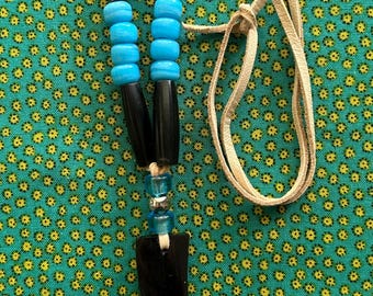 Native American Regalia Genuine Buffalo Horn BEAR CLAW Necklace