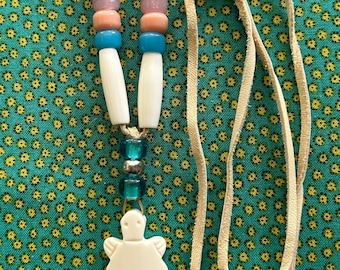 Native American Regalia Genuine BONE TURTLE Necklace