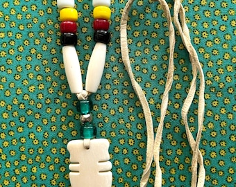 Native American Regalia Genuine BONE ARROWHEAD Necklace