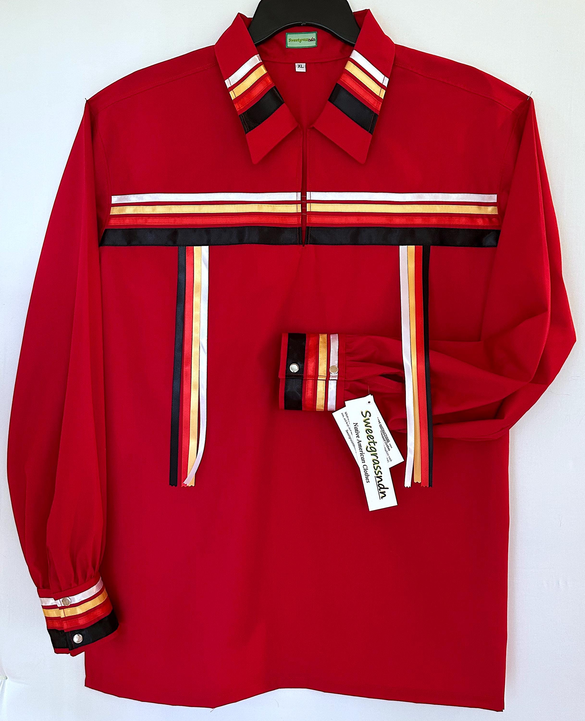Ribbon Shirt Men Native - Etsy