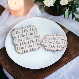 12 galletas de boda / 12 galletas de compromiso / "Sí, quiero" / galleta de propuesta / galletas de despedida de soltera / regalo de despedida de soltera / regalo de boda
