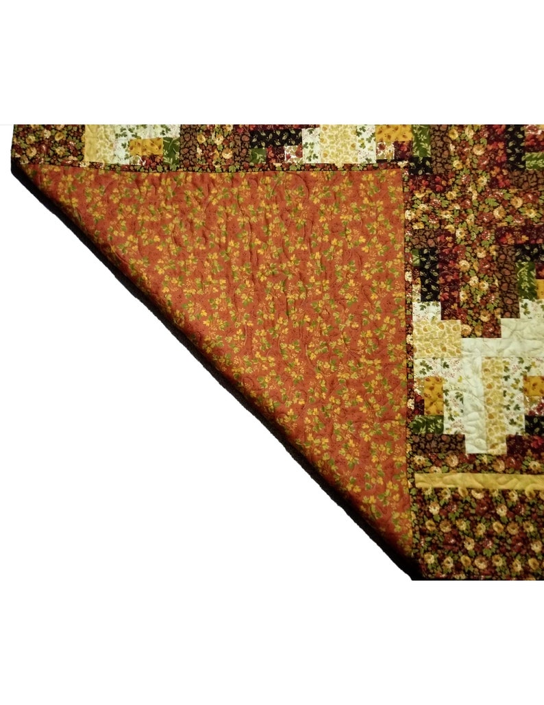 Log Cabin Lap Quilt Etsy