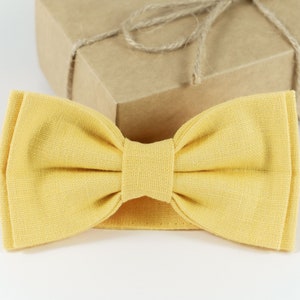 YELLOW color men&#39;s bow tie | Yellow wedding bow ties for groomsmen, toddler bow ties