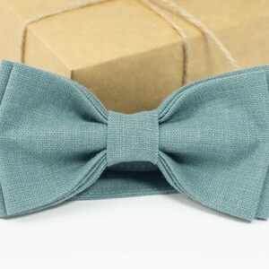 Nœud papillon en lin des grands fonds marins - Nœud papillon pour hommes de style frais, parfait pour les mariages, les mariés et les garçons