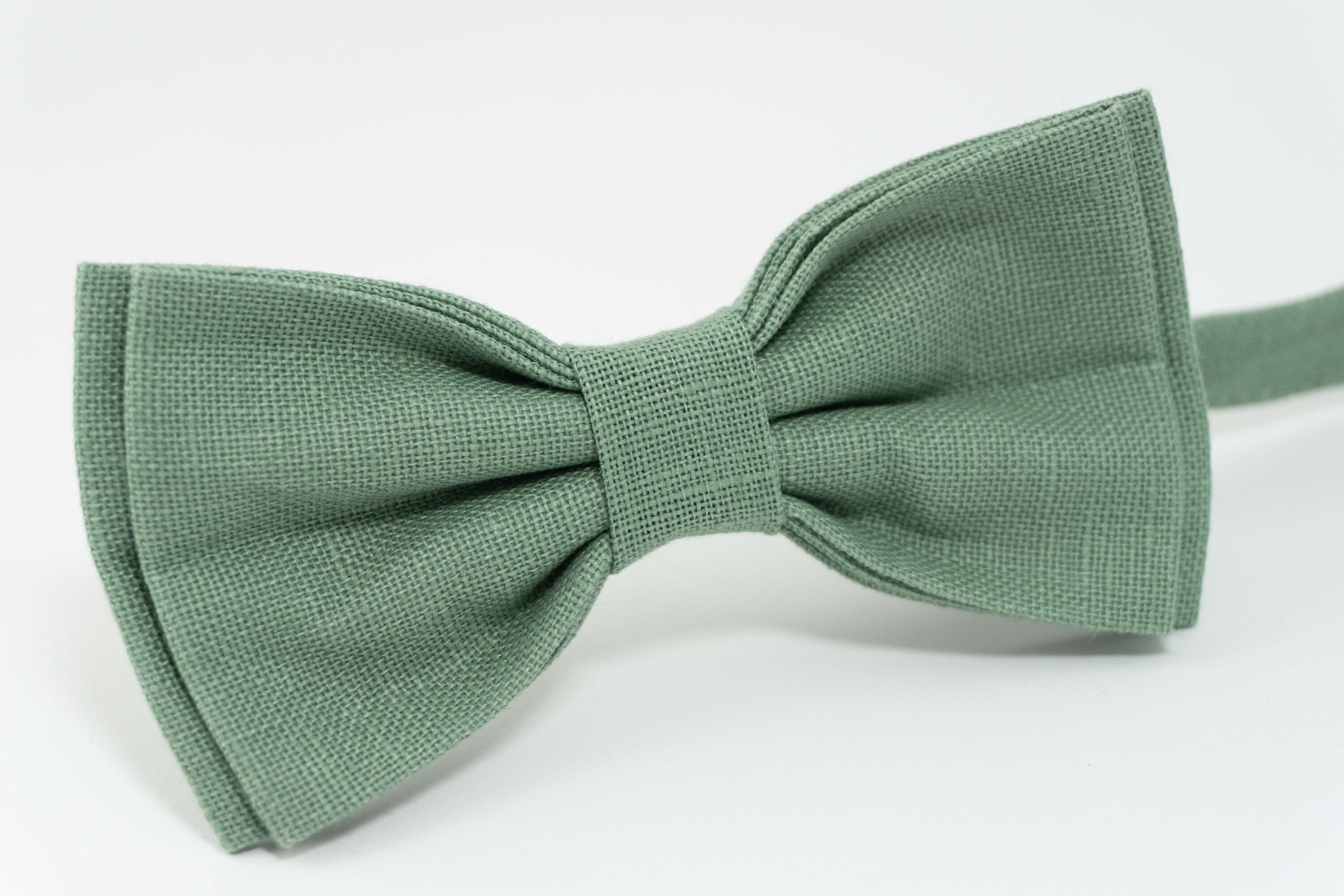 Sage Green Bow Tie Sage Green Pre Tied Bow Ties Sage Green Etsy