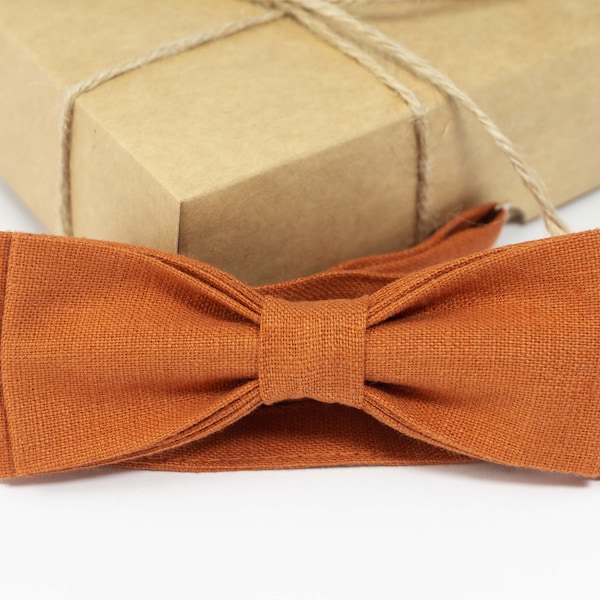 Burnt Orange wedding bow ties | wedding bow tie, groomsmen tie, mens tie, bowties, wedding tie