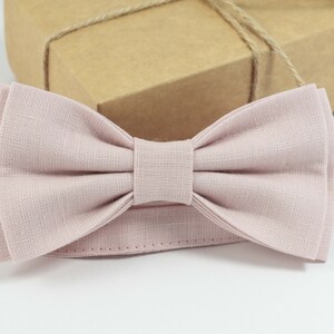 Light dusty rose pre tied bow ties | dusty rose toddler bow tie, groomsmen bow tie