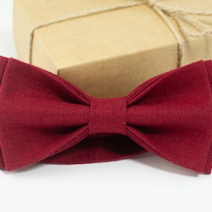 Red bow tie |  groomsmen ties, pre tied bow ties, mens skinny ties, best mens ties