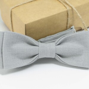 Dusty Gray wedding bow ties for groomsmen | Dusty Gray baby bow tie, Dusty Gray plaid bow tie