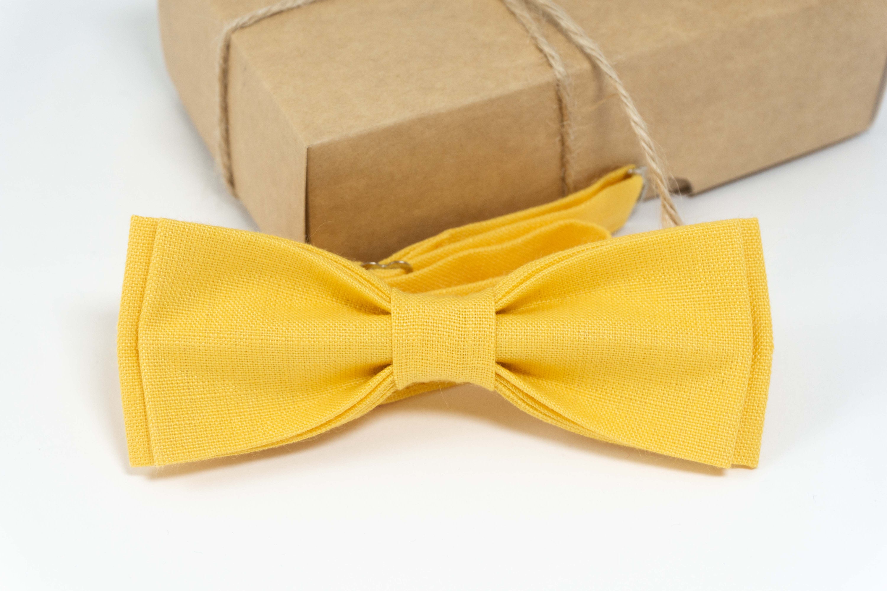Yellow Color Bow Ties Yellow Bow Ties for Men Batwing Bow - Etsy UK