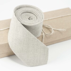 Natural Linen color necktie | Gray neckties, tie for men, mens skinny ties, wedding ties and pocket squares