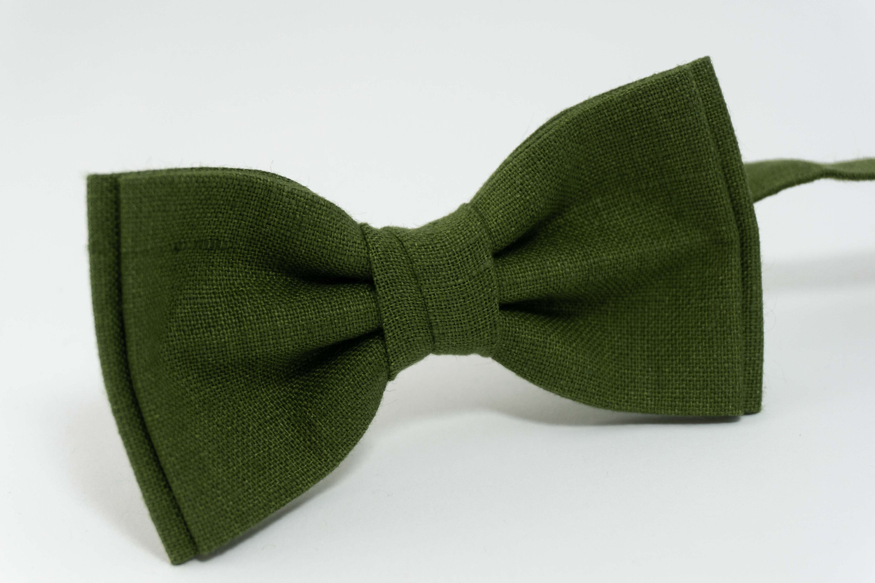 Olive Green Color Bow Tie Olive Green Mens Wedding Bow Ties Etsy