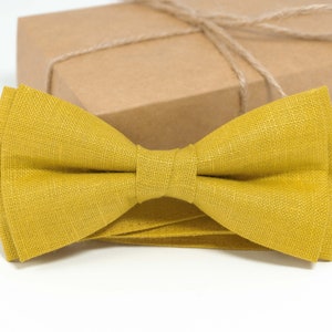 Mustard yellow bow tie | Mustard yellow color bow tie, wedding bow tie, groomsmen tie